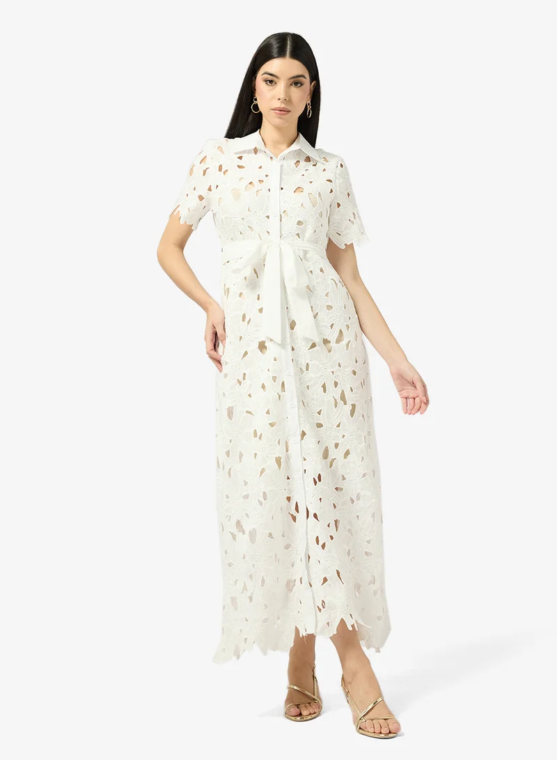ELLA Lace Shirt Dress